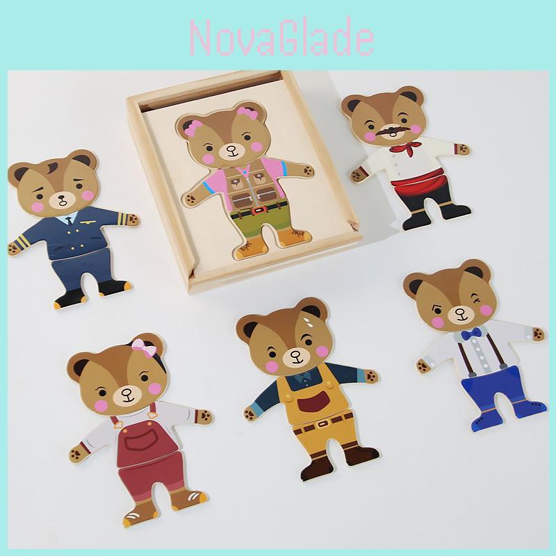 Wooden 3d Puzzle Toy For Kids With Fine Motor Skills Development And Matching Game