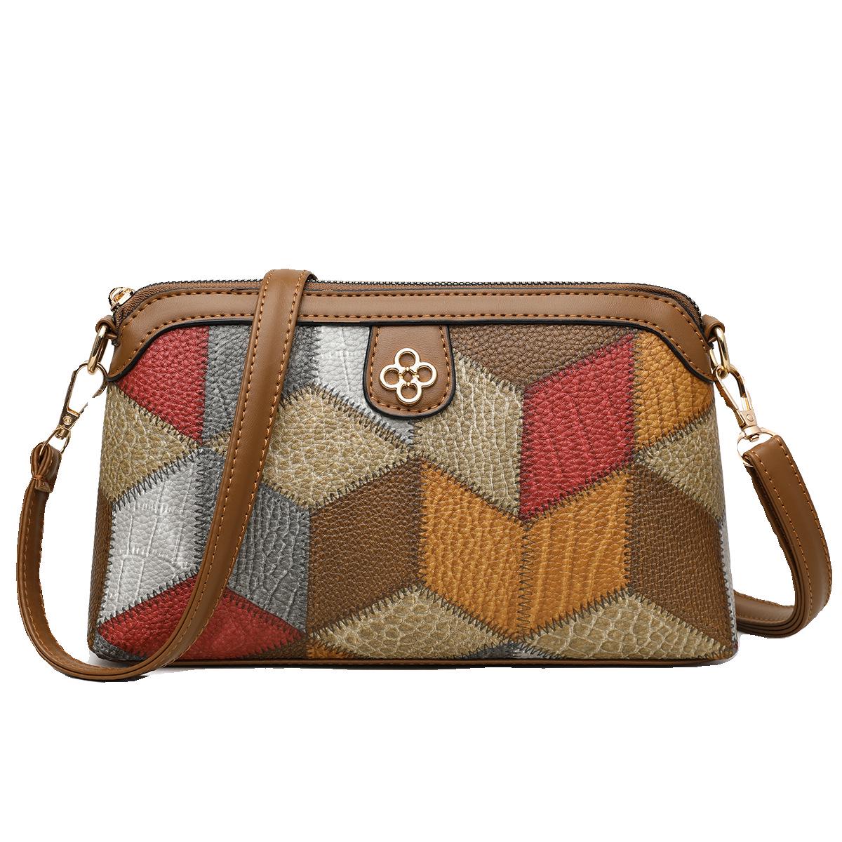 

2025 Versatile Soft Leather Crossbody Phone Bag for Middle-Aged Women - Stylish and Practical for Groceries and More