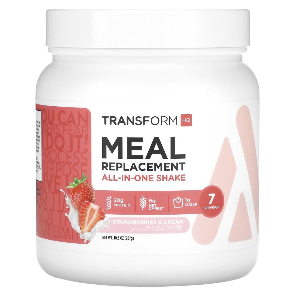 Meal Replacement, All-in-One Shake, Strawberries & Cream, 287G(10.3Oz)