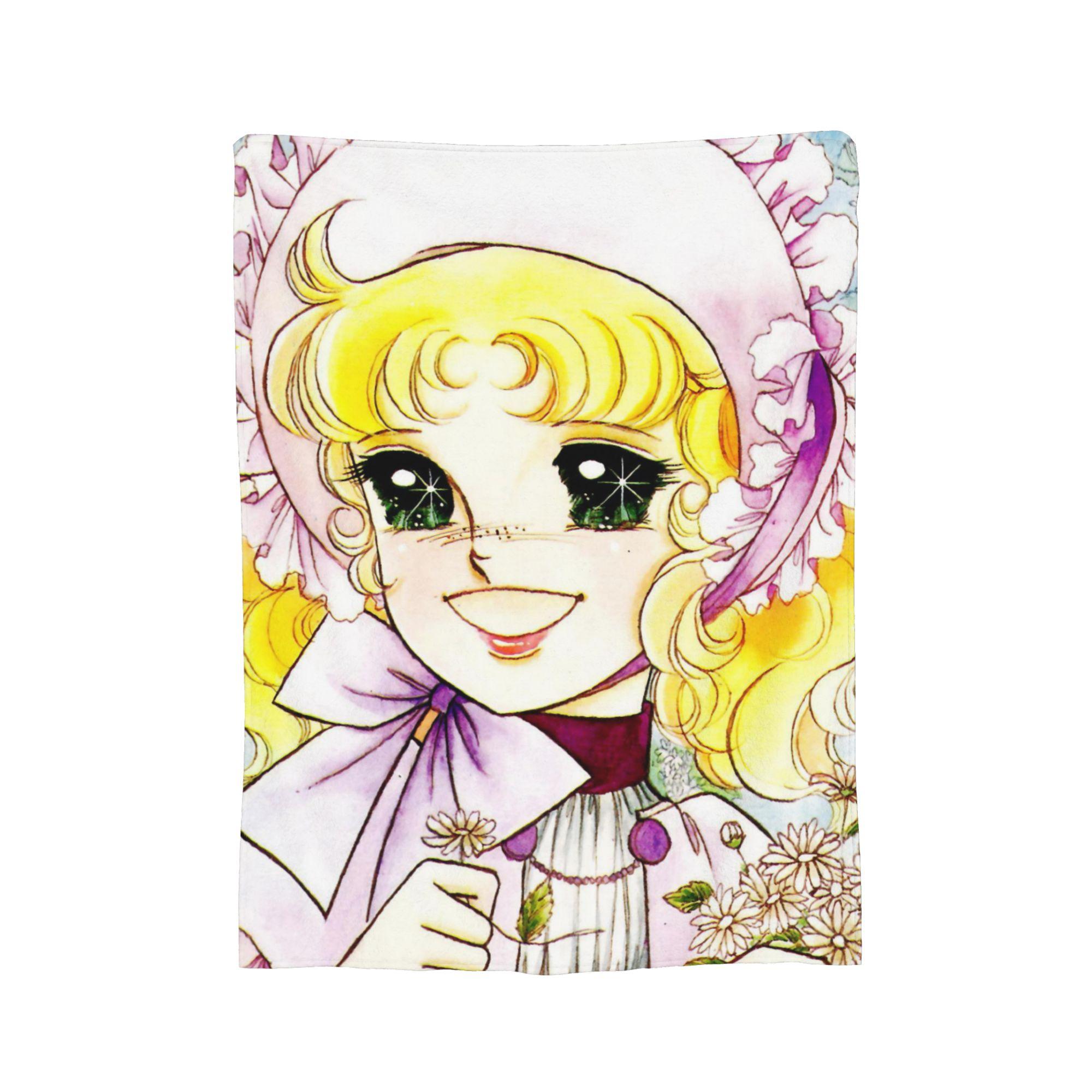 

Candy Candy Manga Blanket Fleece Printed Multifunction Ultra-Soft Throw Blankets for Home Office Bedspread 30x40in
