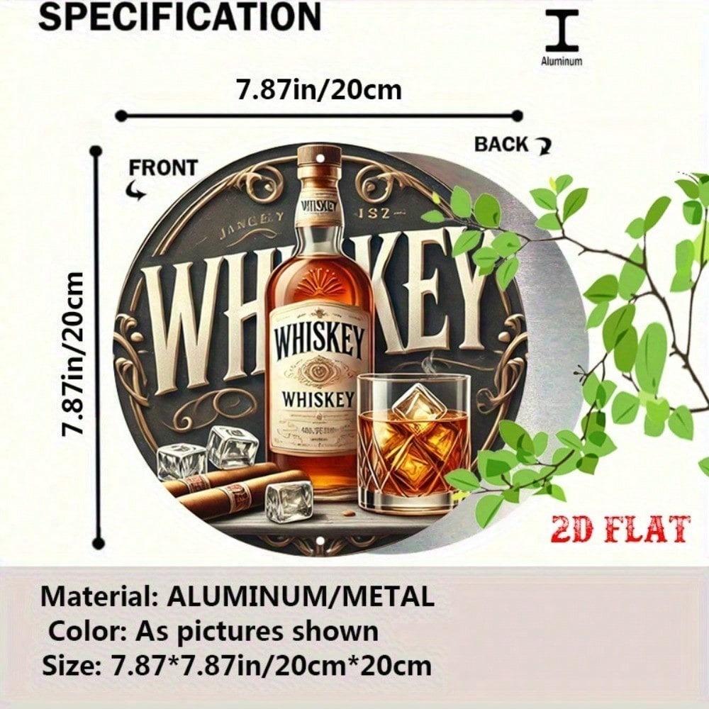 Vintage Metal Whiskey Bar Sign Retro Scotch Irish Aluminum Poster 1pc Heavy Duty Cigars Pub Decor Rustic Label Tin Sign