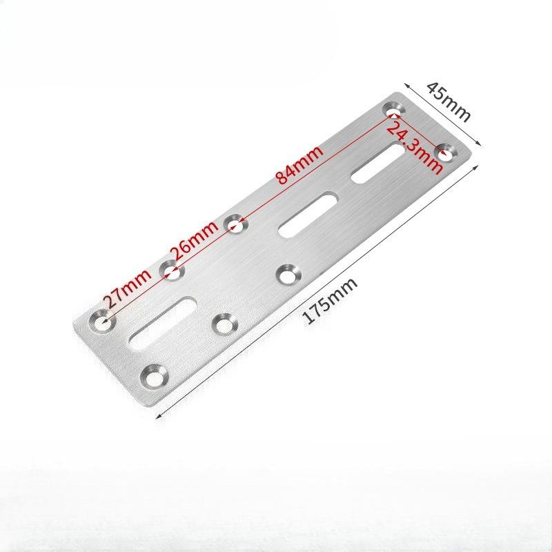 Heavy Duty Straight Steel Flat Bracket 2Pcs Metal Mending Plate Reinforcement Repair Plate with Screws for Furniture Fixing