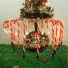 Cross-Border Solar Candy Cane String Lights: Festive Ground Plug Lights for Christmas Lawn and Courtyard Décor