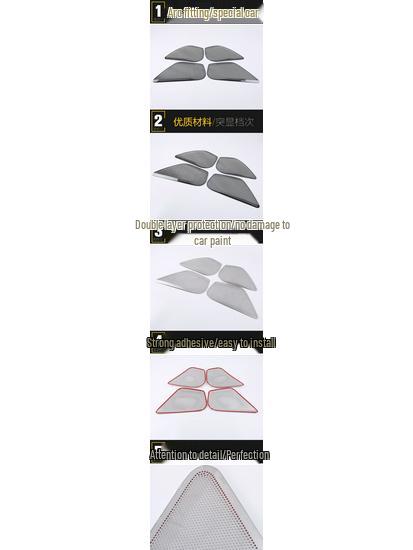 A6L Four-Door Stainless Steel Speaker Cover Decorative Panel Sticker
