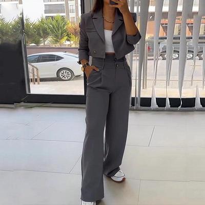 2023 Europeisk och Amerikansk Sommar Mode Blazer och Shorts Casual Set