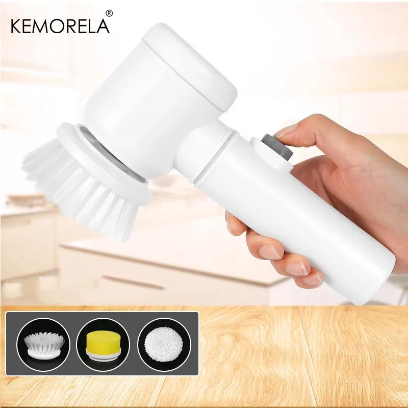 

Многофункциональная электрическая чистящая щетка для кухни и ванной комнаты - Беспроводная ручная силовая скруббер-щетка для посуды, кастрюль и сковородок