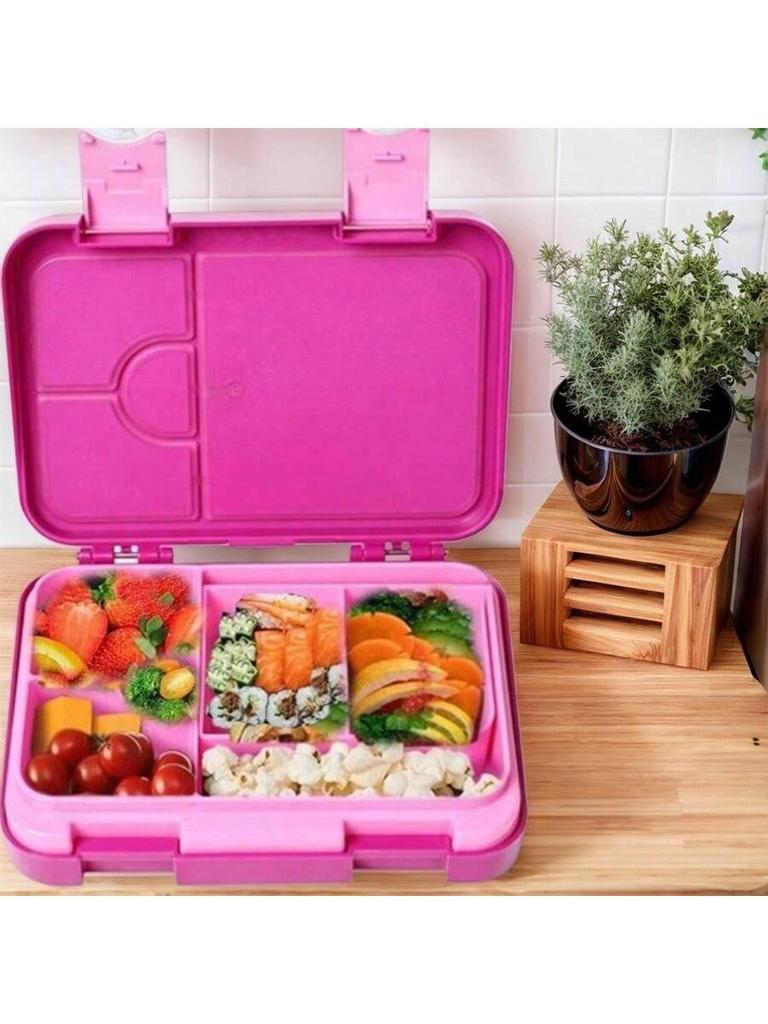 1PC Bento Lunch Box with Six Compartments and Detachable Dividers, Portable Student Lunch Box, Suitable for Returning To School