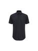 ZIOZIA Men'S) Slim Fit Semi-Wide Collar Short Sleeve Shirt_Navy