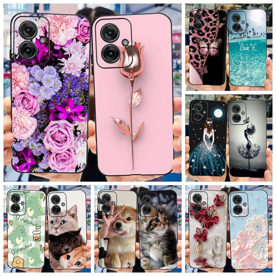 For Motorola Moto G55 5G Case Black TPU Soft Silicone Funda Shockproof Cover For Moto G55 2024 Phone Cover G 55 Protective Shell