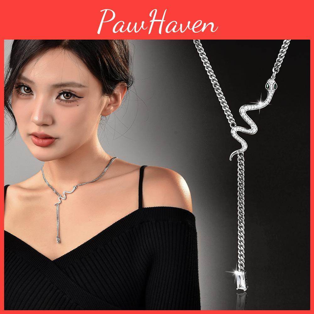 Snake Chic Bone Necklace For Women Modern Design With Mixed Accents Gemstone