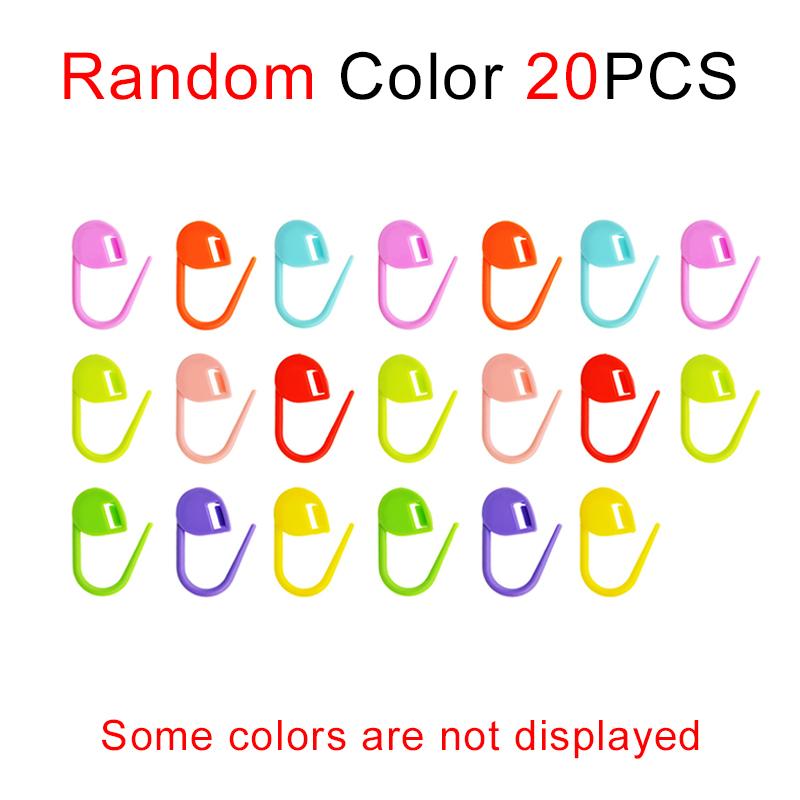 20-100 Stück 2,2 cm Gemischte Farbe Kunststoff Kleine Markierungs-Schnalle Häkel-Verriegelungsstichmarkierer Clips Heim-DIY-Werkzeuge Nähzubehör ZYF