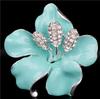 DIEZI Modische Koreanische Rose Blume Emaille Damen Broschen für Hochzeit Schal Strauß Brosche Pins Luxuriöser Strassstein Brosche Schmuck