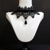 Elegant Black Lace Bowkot Choker Necklace Gothic Choker Short Chain Necklace Jewelry