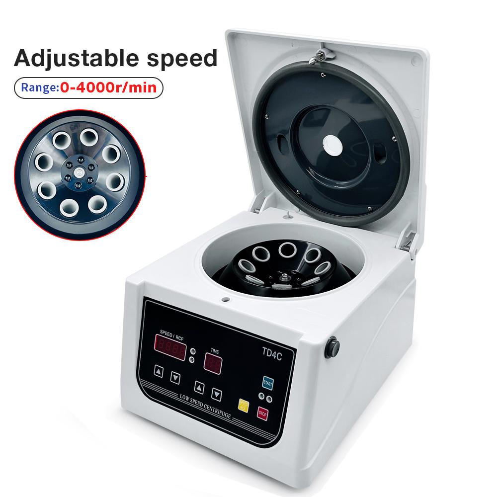 Laboratory Centrifuge 4000rpm Low Speed Centrifuge 15ml*8 Centrifuge Adjustable Timing Separate Tools for Cosmetics Blood