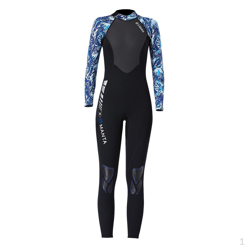

Full Body Dive Wetsuit for Women, Long Sleeve Swimwear Scuba Diving Snorkeling - Various Sizes M