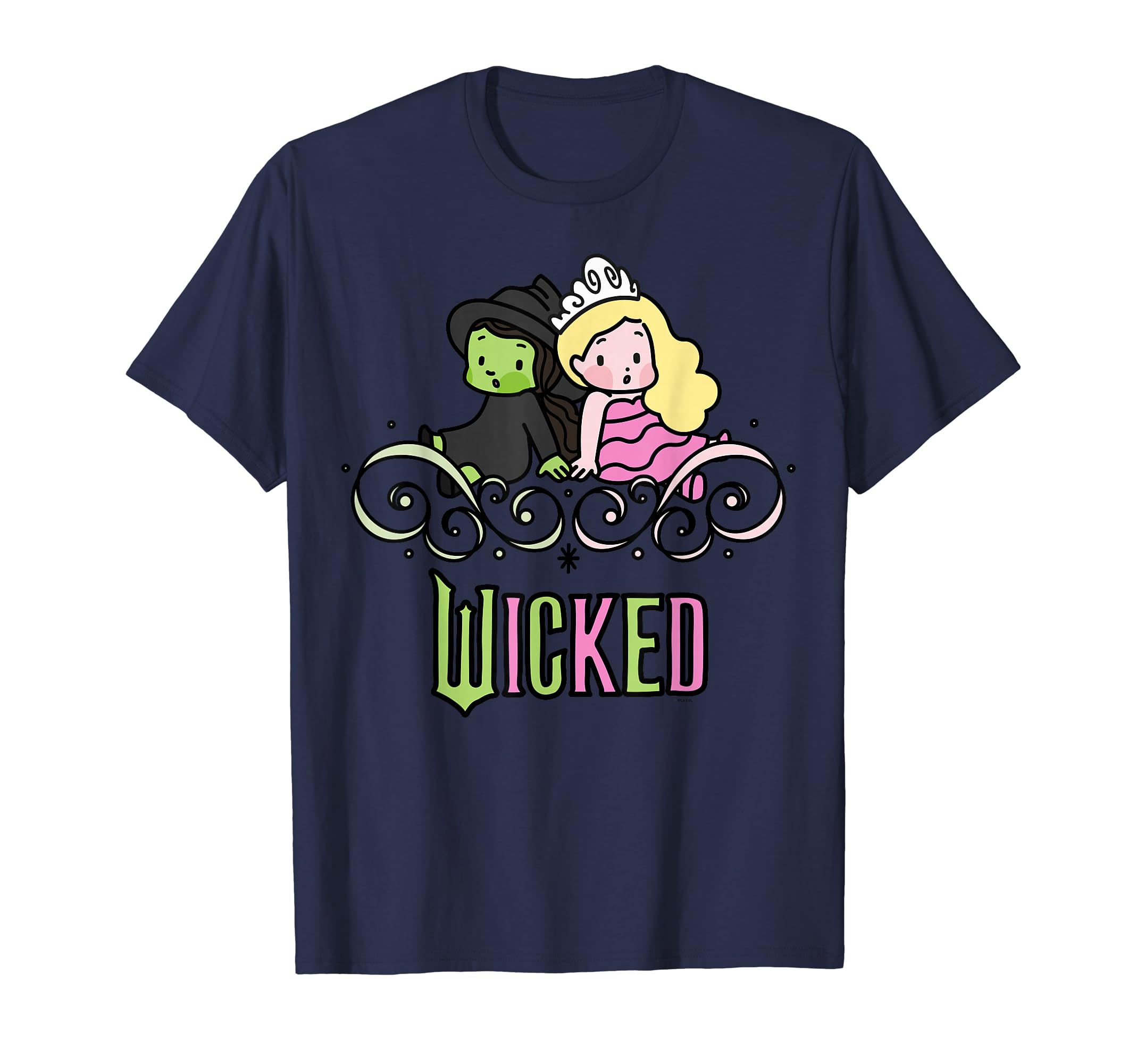 

Wicked Elphaba & Glinda Together Playful Cartoon Style T-Shirt