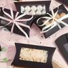 50Pcs Kraft Paper Pillow Box with Clear Window Party Favors Mini Pillow Packaging Box for Candy Chocolate Gift Jewelry Wedding