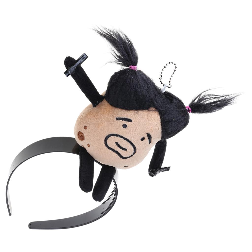 Cute Cartoon Doll Headband Funny Braided Doll Hairband Hair Hoop Hairpin Perfect for Party Cosplay Headdress Jewelry