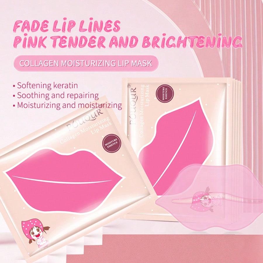 1/5/10/20pcs Moisturizing Lip Mask, Collagen/Cherry/Blueberry, Containing Glycerin And Collagen, Fad