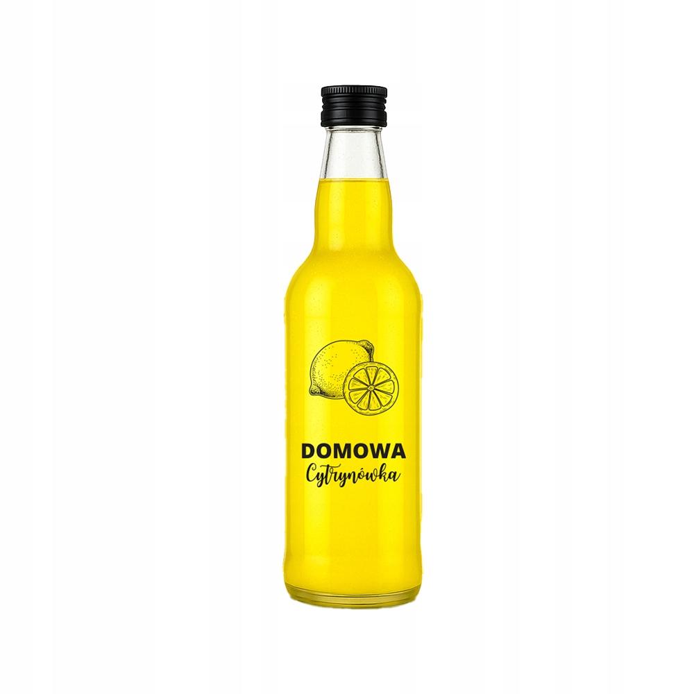MONOPOL Bottle 500ml with LEMON PRINT, 0.5l Glass Bottles for Vodka