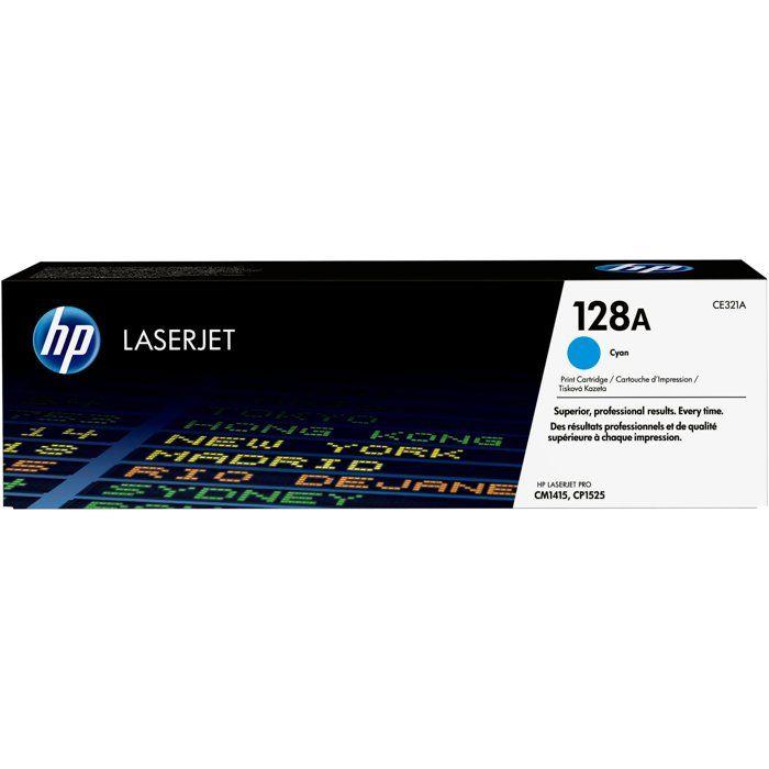 Cartouche de toner HP 128A (CE321A) cyan pour imprimantes HP Color LaserJet CP1525/CM1415MFP