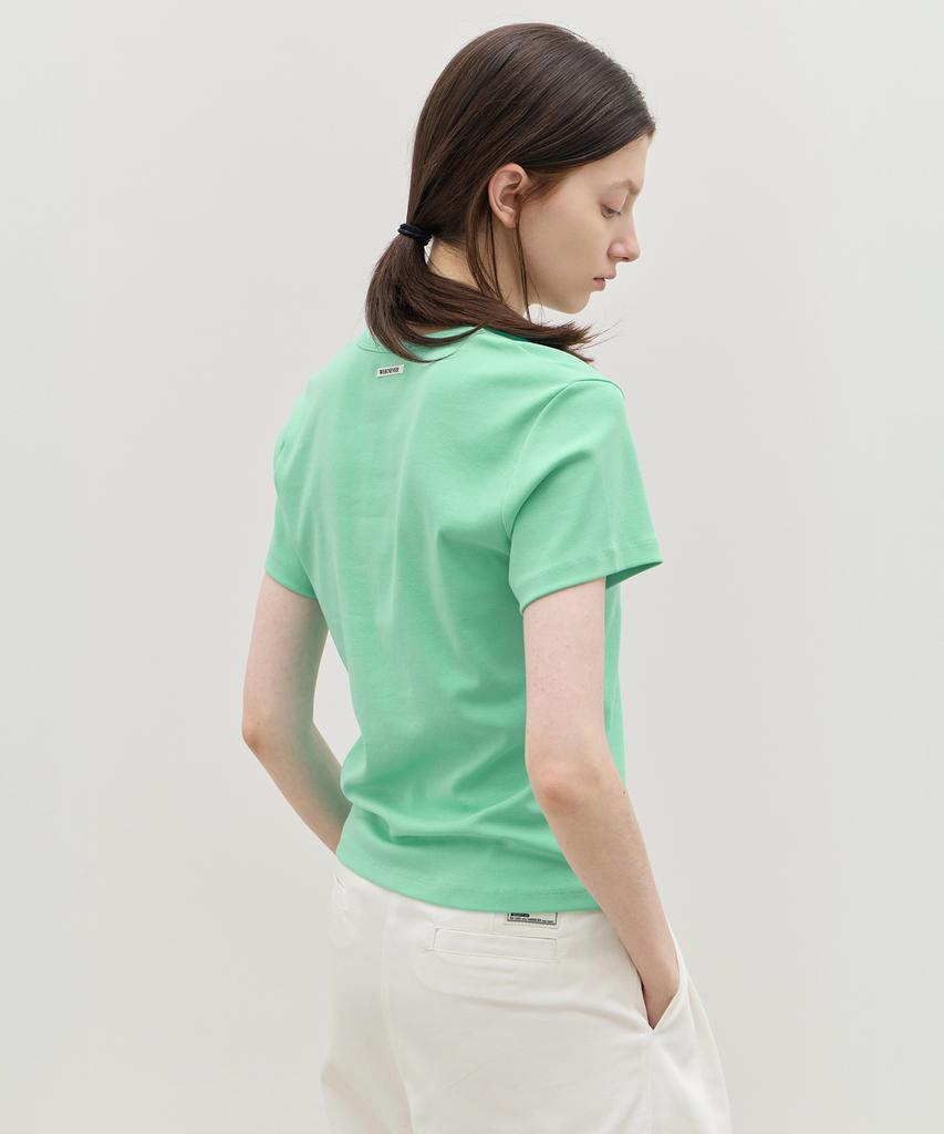 Leuba All-Day Cotton V-Neck T-Shirt - Florida Mint