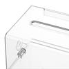 With Lock Acrylic Donation Box Sign Holder Transparent Portable Ballot Box Clear Voting Charity Suggestion Box Voting Case