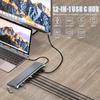 12 Ports Multi Function Type c Hub 2*HD 4K VGA RJ45 1000MB/S SD TF PD USB 3.0 Docking Station USB HUB