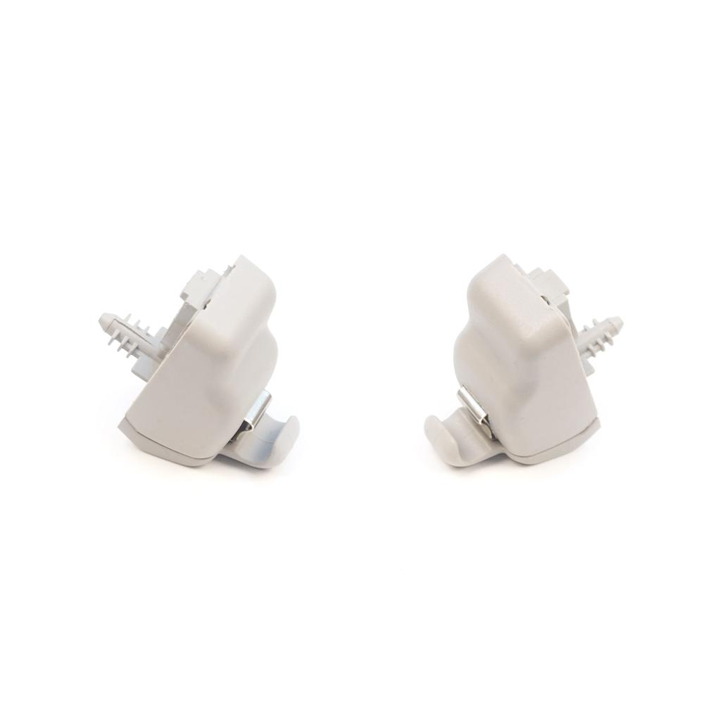 ECF5070 2 Pieces Sun Visor Holder Clips Hook Retainer Light Gray 735633192 for Fiat Tipo 356 Egea 2015-On