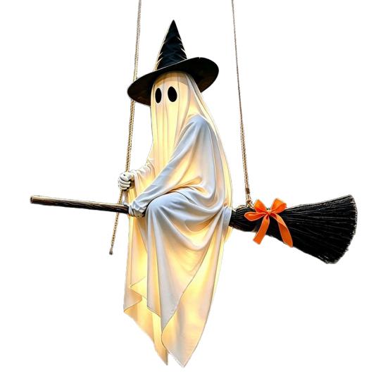 Halloween Hanging Ghost Outdoor LED Light Decoration Spooky Up A