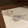 Korean Style Gypsophila Pearl Double Layer Openable Ring - Light Luxury, Versatile Index Finger Jewelry