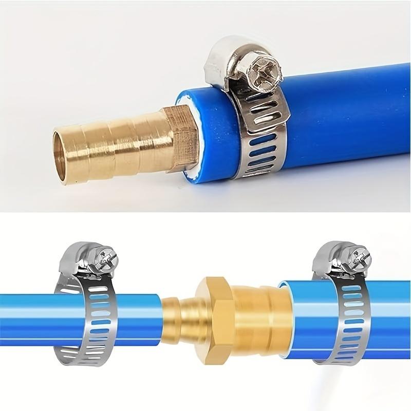 20Pcs Brass Hose Connector, Universal Barb Adapter for Air/Water/Fuel/YouTube Cable - Leak Proof, European and American Thread S