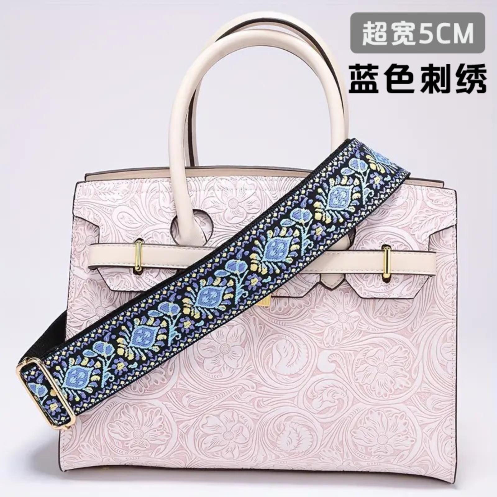

Adjustable Embroidered Shoulder Strap for Women s Bags Detachable Crossbody Replacement Strap Durable Material Suitable for Various Handbags One Size
