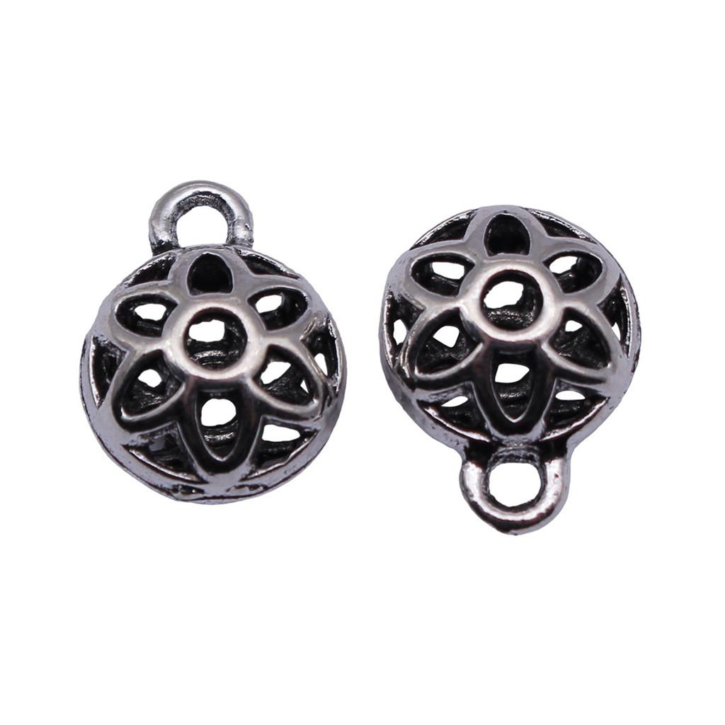 Flowers Of Life Charms Vintage Alloy Pendants For Nature Inspired Jewelry Making