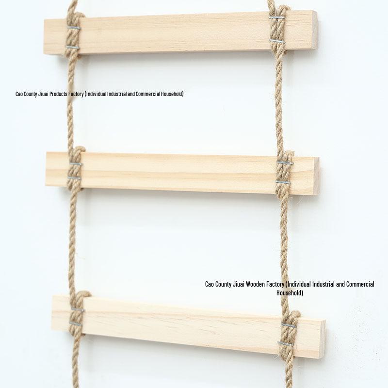 Massief Houten Kattenboom met Touwladder, Mand, Krabpaal en Hangbrug