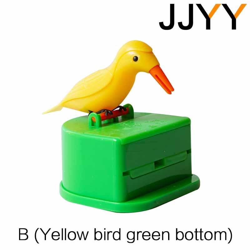 JJYY Detachable Toothpick Storage Box Bird Toothpick Box Dispenser Automatic Push-type Toothpick Holder Table Decoration Holder