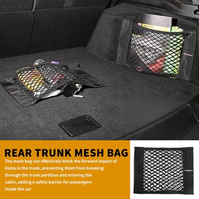 Car Seat Back Organizer Trunk Net Mesh Pocket Net Magic Sticker For E28 E32 E34 E53 F10 F20 F30 X1 X3 X5 X6 E90 E91