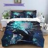 Land of the Lustrous Pattern Bedding,Quilt Set Quilt Cover Pillowcase Home Birthday Gift (1 * duvet cover + 2 * pillowcase, without core)
