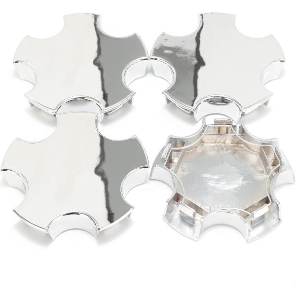 4pcs Wheel Center Caps Compatible with 2000-2004 Corvette C5 Z06 Chrome Center Cover Replacement S207-09 WCA-155