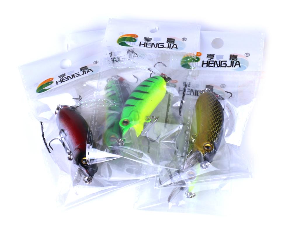 5PCS Fishing Tackle Deep Diving Crankbaits Jerkbait Wobbler Fishing Tackle Good Treble Hooks Tackle For Bass Carp 6CM-10G-#8
