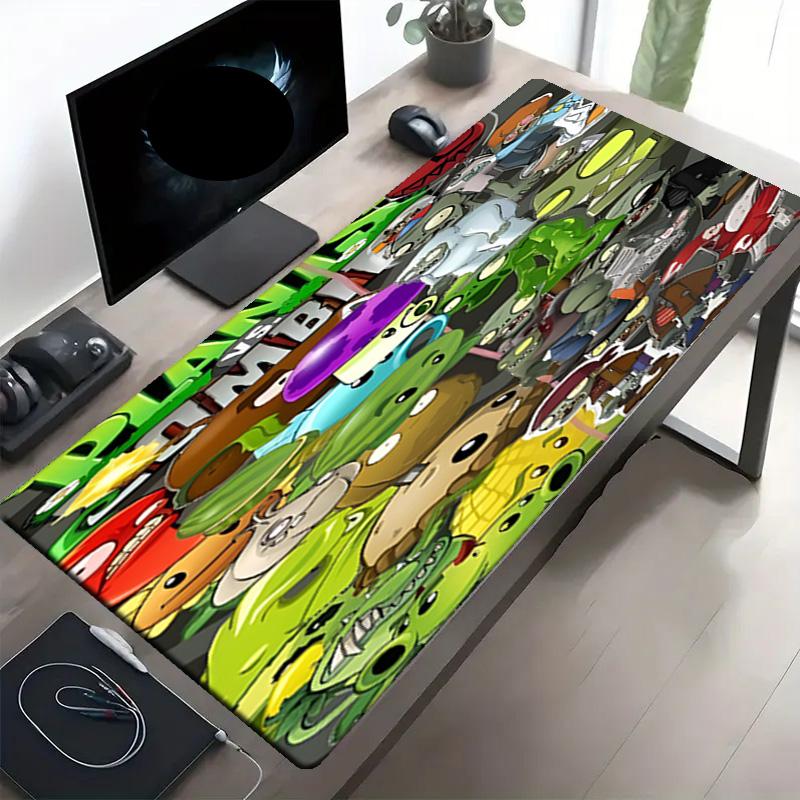 Plants vs. Zombies Print Mouse Pad, Anti‑Slip Desktop keyboard Mat, for PC Laptop Gaming Working Daily Use, Cool Festival Surprise Gift