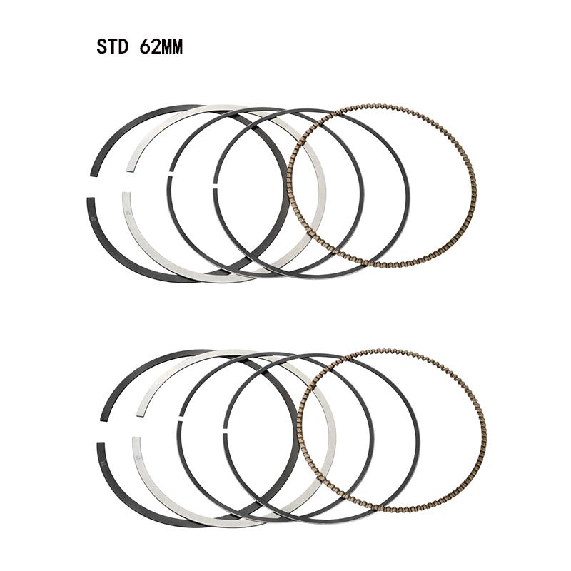 For Kawasaki VN400 Vulcan Classic 96-03 VN400 Vulcan Drifter 99-02 Vulcan 400 95-97 62MM STD +25 +50 Bore Piston Ring Two Set