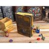 Handmade Leather Journal Book of Shadows with Loc Handmade Pepar Antique Book of Spell the Magik Circle of Life For Traveling Sketchbook