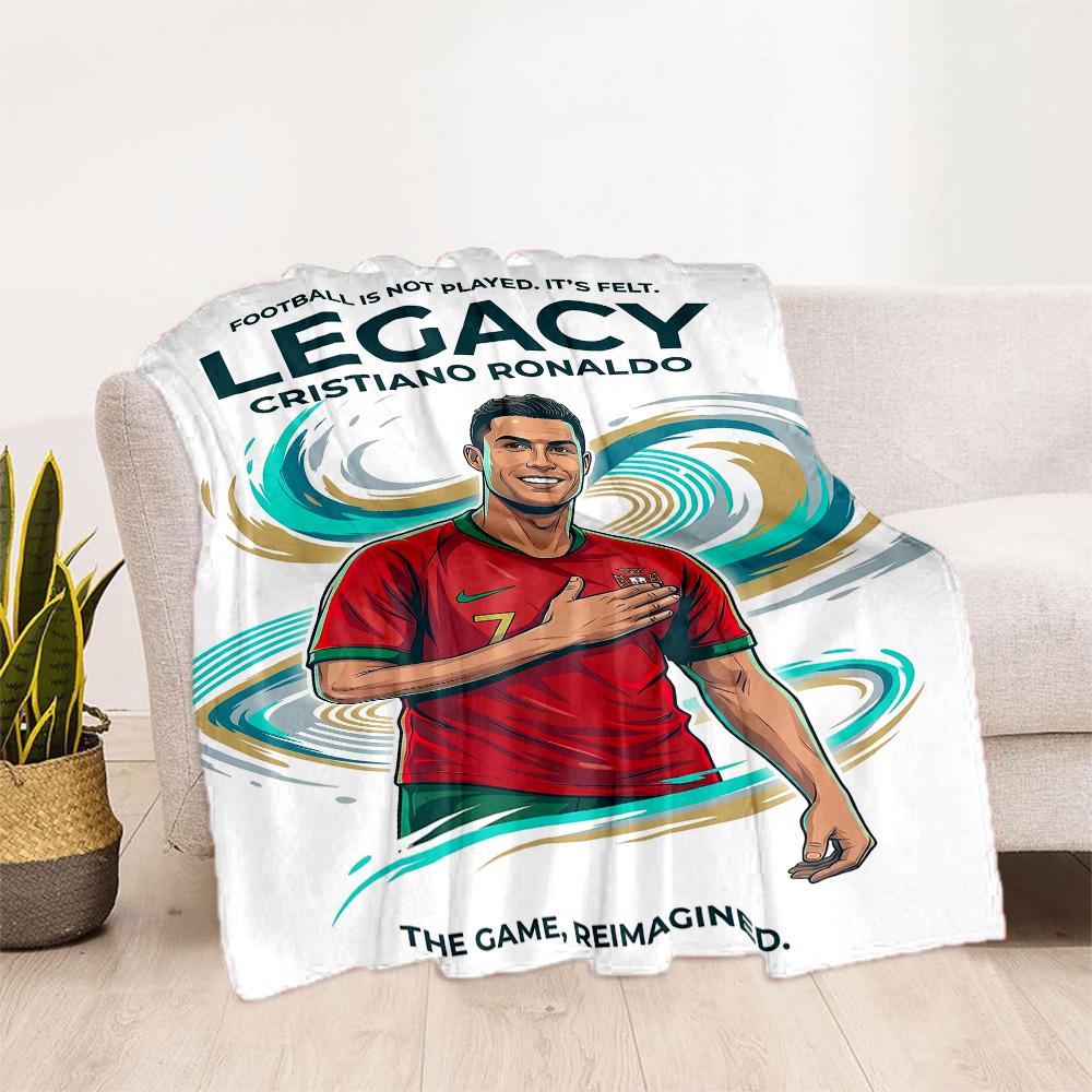 Ronaldo's Legacy Football Blanket Soft & Cozy Great for Bedding Bed Picnics Four Seasons Universal Warmthful Decor