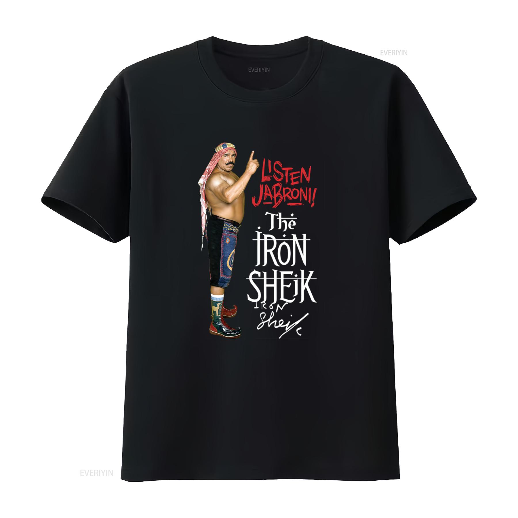 

The Iron Sheik Cotton T Shirt For Fan Listen Jabroni Design Yellow S 2345XL TMB911 vintage Washed Stylish Stretched Casual 4XL