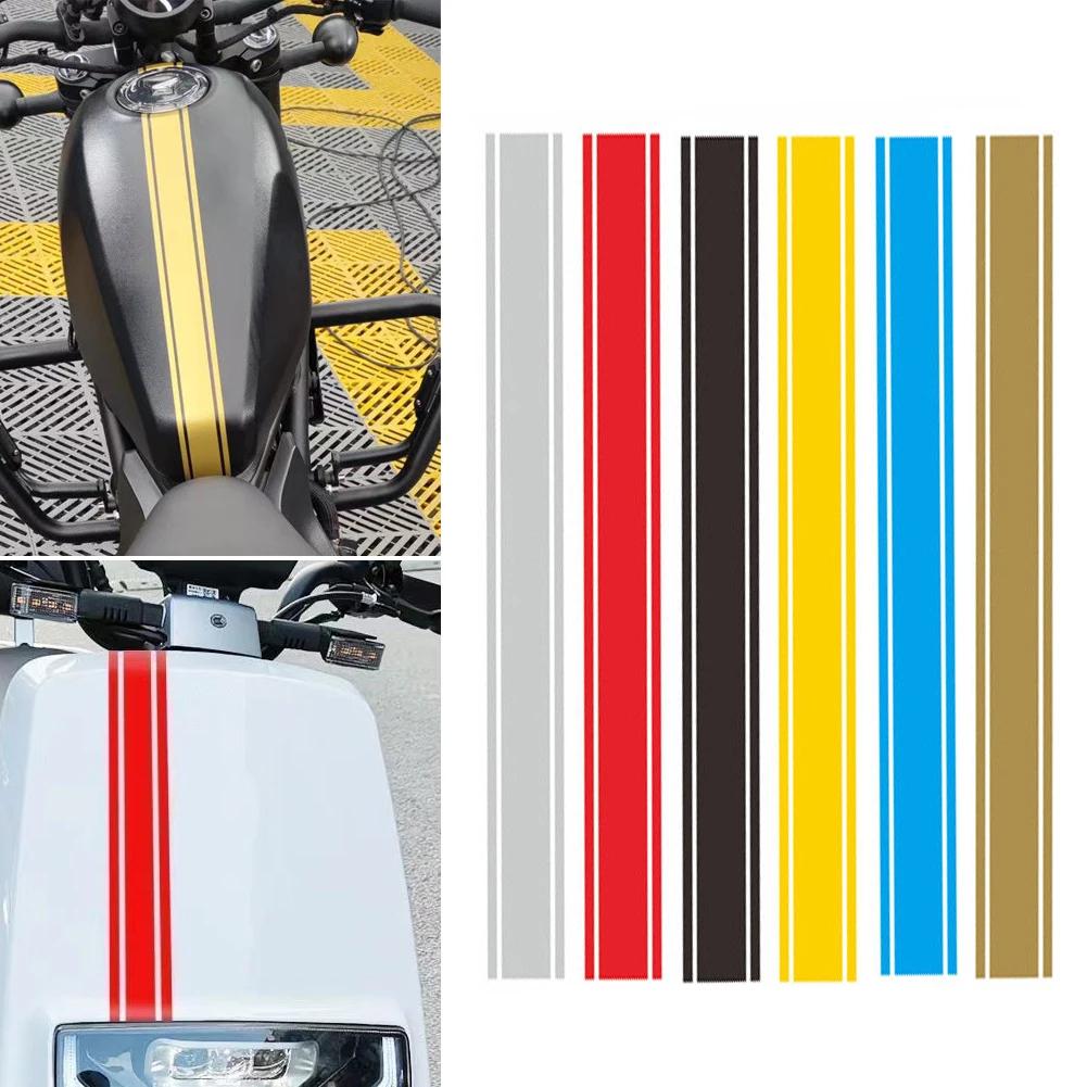 1PCS Motorcycle Stickers 50*5cm Tank Cowl Vinyl Waterproof Stripe Pinstripe Decal Sticker For Racer Motor Styling Decorations