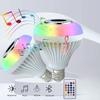 Bluetooth RGB Music Bulb, E27 LED Color Changing Light with Remote Control, Dimmable Speaker Lamp for Party Home Bedroom