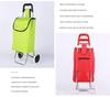 Portable Folding Shopping Cart with Stair-Climbing Wheels and Pull Handle