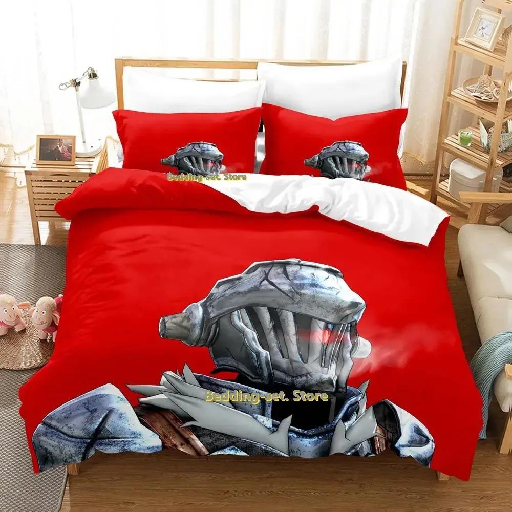 Goblin Slayer Bedding Set Single Twin Full Queen King Size Bed Set Adult Kid Bedroom Duvetcover Sets Anime Parure De Lit Bed