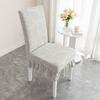 Leaf Pattern Chair Seat Slipcovers Soft Skirt Dining Chair Cover Seat Protectors  for Dining Room
